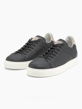 Brunello Cucinelli Leather Sneakers Size 41 Black White Made in Italy